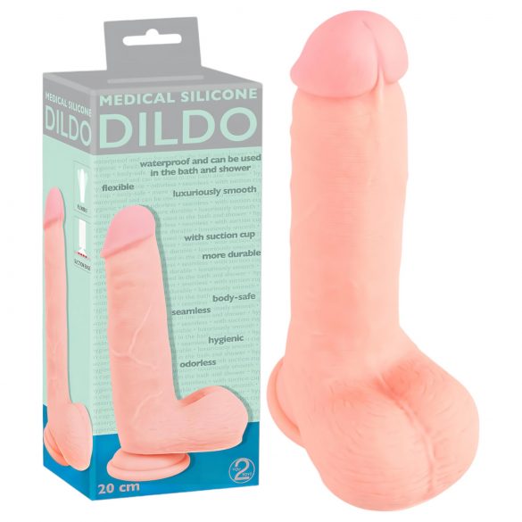 Medical - gerader Silikondildo (20cm) - natur