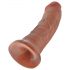 King Cock 20 cm Dildo - Dunkel Natur