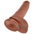 King Cock 10 Dildo mit Hoden (25 cm) - Braun