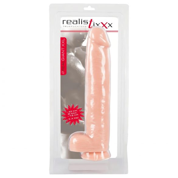 Realistixxx Giant 3XL - naturgetreuer Dildo (42 cm) - Naturfarbe