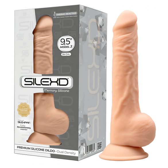 Silexd 9,5 - Haftdildo - 24cm (natur)