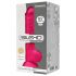 Formbarer 24cm Haftdildo mit Hoden (Pink)