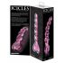 Icicles No. 43 - Perlen-Herzglas-Dildo (pink)