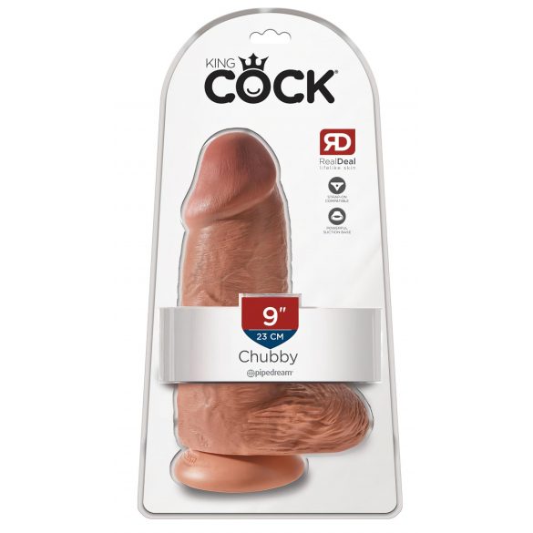 King Cock Chubby - Haftfuß Dildo (23cm) - Dunkelnatur