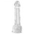 King Cock Clear 7 - Saugnapf Dildo mit Hoden (18 cm)