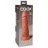 King Cock Elite 8 - Haftfuß Dildo (20cm) - dunkles Natur