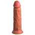 King Cock Elite 8 - Haftfuß Dildo (20cm) - dunkles Natur