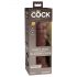 King Cock Elite 8 - Saugnapf, lebensechter Dildo (20cm) - Braun