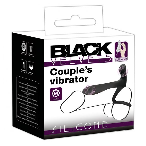 Black Velvet - Akku 2in1 Paarvibrator & Penisring (schwarz)