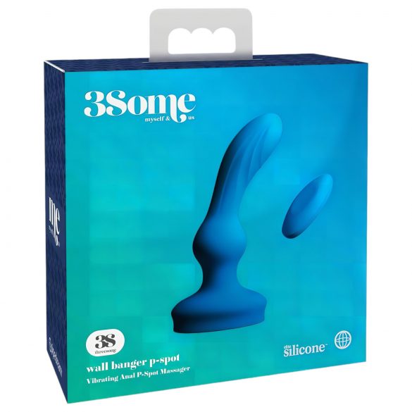 3Some Wall Banger P-Spot - Akku, Funk Prostata-Vibrator (Blau)