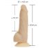 Naked Addiction Rotierend 7 - Akku-Vibrator (18cm) - hautfarbend