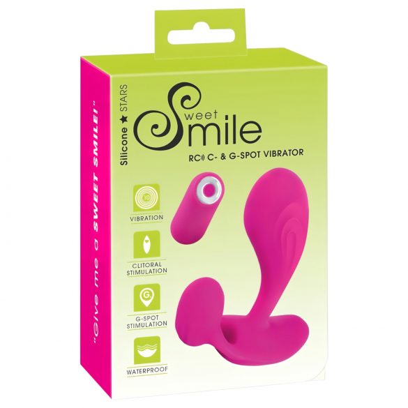 SMILE RC - Aufladbarer, ferngesteuerter G-Punkt-Vibrator (pink)