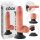 King Cock 18 cm Saugnapf-Vibrator - natur