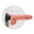 King Cock 18 cm Saugnapf-Vibrator - natur