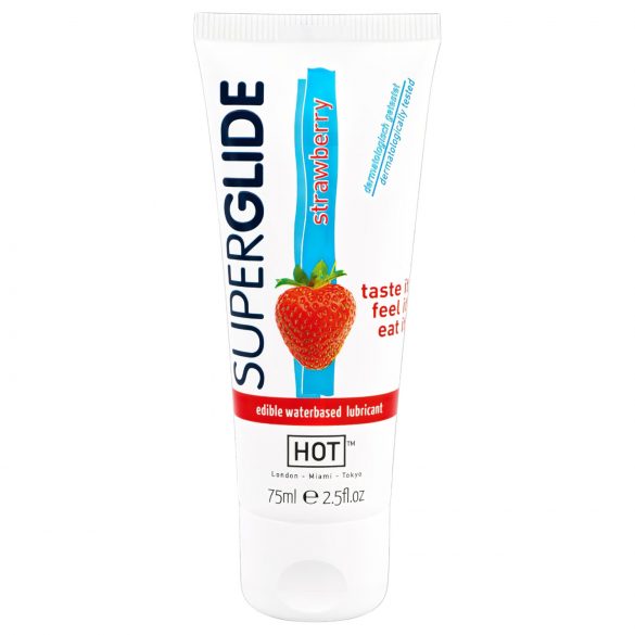 HOT Superglide Erdbeer - Essbares Gleitmittel (75ml)