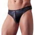 Svenjoyment - Glänzender Herren-String mit Strasszipper (Schwarz) - M