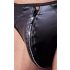 Svenjoyment - Glänzender Herren-String mit Strasszipper (Schwarz) - L