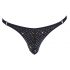 Svenjoyment - Glitzer Herren-Tanga (schwarz) - L