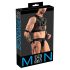 Svenjoyment Bondage - Netz Top und Jock Unterhosen Set (Schwarz)  - M