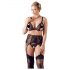 Cottelli Plus Size - Spitzenwäsche-Set (Schwarz) - XXXL