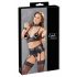 Cottelli Bondage - Glänzendes Spitzen-Dessous-Set (4-teilig) - M