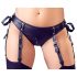 Cottelli Bondage - Glänzendes Hebe-BH-Set mit Handschellen (Schwarz) - L