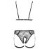 Cottelli - Kettenhalsband-Set - 2-teilig (schwarz) - L