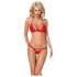 Obsessive 838-SET-3 - Rotes Spitzen-BH-Set mit Riemchen - L/XL