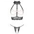 Abierta Fina - Kette-Harness Wäsche-Set (schwarz) - M