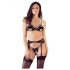 Cottelli - Offenes Spitzen-Dessous-Set (schwarz) - M