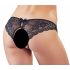 Cottelli - Offene Spitzen-Damenpanty mit Schleife (Schwarz)