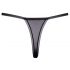 Cottelli - Luxus-Tanga mit Lilienstickerei (schwarz-weiß) - M/L