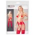 NO:XQSE - Glänzendes Straps-Set (Rot) - L/XL