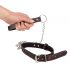 Bad Kitty - Herz-Halsband, Metall-Leine (schwarz-rot)