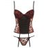 Cottelli - Rosiges Mieder & String (schwarz-rot) - 85C/L