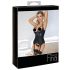 Abierta Fina - Hebe-Top mit Strumpfhalter (Schwarz) - M