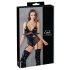 Cottelli Bondage – Glänzender Body mit Handschellen (Schwarz) - XL