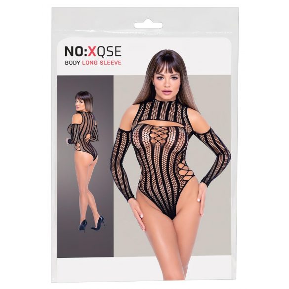 NO:XQSE – Langarm-Netzbody – Schwarz (S-L)