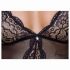 Cottelli - Spitzen-Body mit Strumpfhaltern, offen (Schwarz) - L