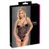 Cottelli - Transparenter Spitzenbody offen (Schwarz)