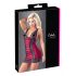 Cottelli - Exklusives Spitzen-Schnürkorsett Kleid (Rot-Schwarz) - L