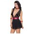 Cottelli Bondage - Halsband-Babydoll aus Spitze (Schwarz) - XL