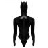 Black Velvet - Langarm Batwoman Body (schwarz) - XL