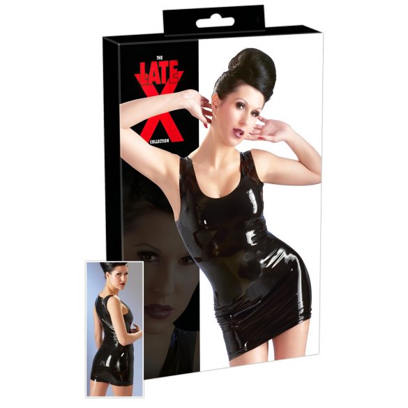 LATEX - Ärmelloses Minikleid (schwarz)