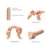 Strap-on-me M - realistisch Doppel-Layer Dildo mit Sockel (natur)