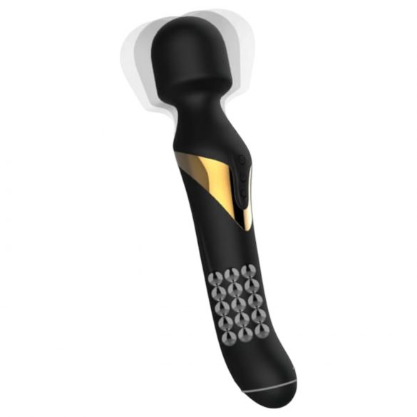 Dorcel Dual Orgasmen Gold - 2in1 Massage-Vibrator (Schwarz)