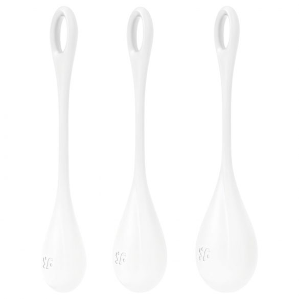 Satisfyer Yoni Power 1 – Weißes Geishakugel-Set (3-teilig)