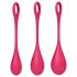 Satisfyer Yoni Power 1 - rotes Geishakugel-Set (3-teilig)