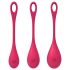 Satisfyer Yoni Power 1 - rotes Geishakugel-Set (3-teilig)