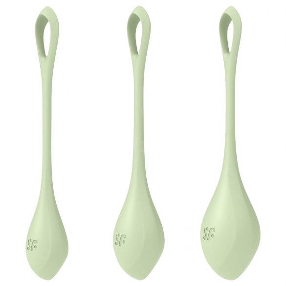 Satisfyer Yoni Power 2 - 3-teiliges Geisha-Kugel-Set Grün